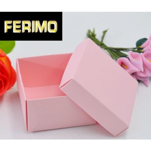 20pcs High Quality Small Gift Box with Cover Colorful Paper Packing Box Wedding Favors Candy Box Cardboard Carton 6.5x6.5x3.8cm