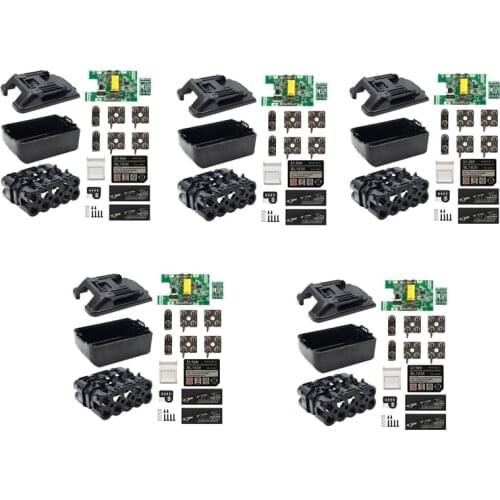 5 Set Plastic Case Nesting Single Cell Protection Detection Protection Board PCB for Makita 18V Battery BL1830,6Ah-Label