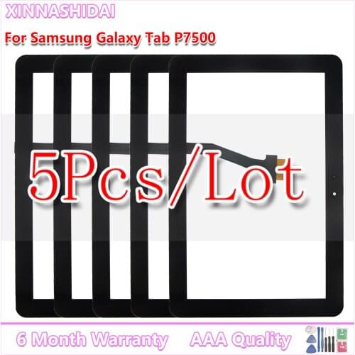 5/pcs New P7500 TouchScreen For Samsung Galaxy Tab 10.1" P7500 P7510 Touch Screen Panel Digitizer Sensor Lcd Front Glass Lens