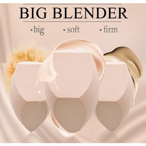 50pcs Custom Logo Name Big Size Makeup Foundation Sponge Makeup Cosmetic puff Powder Smooth Beauty Cosmetic make up sponge Puff