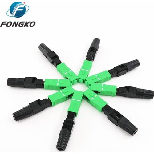 55MM SC APC FTTH Single-Mode Fiber Optic Quick Fast Field Assembly Connector