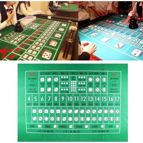 60*90CM Texas Holdem Poker Mat Foldable Card Game Mat Double-Sided Craps Table & Blackjack Casino Felt For Family Party