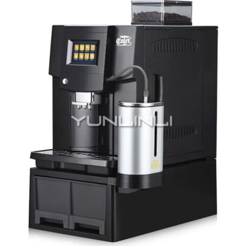 Automatic Espresso Coffee Machine 19 Bar Commercial Touch Screen Italian Coffee Maker Milk Frother Cafetera CLT-Q006B