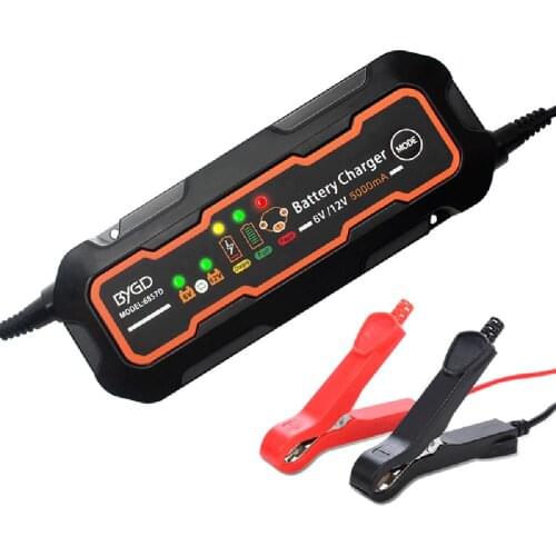 6V/12V Automatic Smart Motorcycle Battery Charger Maintainer 5Amp For Cars Boats Scooters Mowers Dropshipping Wholesale CSV