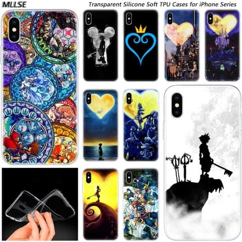 Hot Anime kingdom hearts Fashion Silicone Case Cover for Apple iPhones 11 Pro XS Max X XR 7 8 6 6s Plus 5S SE TPU Soft Cases