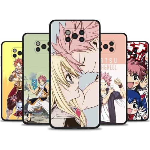 Black Cover For Xiaomi Poco X3 M3 CC9 Pro X3NFC F3 F1 A3 A2 CC9E Note 10 Lite Case Soft Fundas TPU Coque Fairy Tail Cartoon