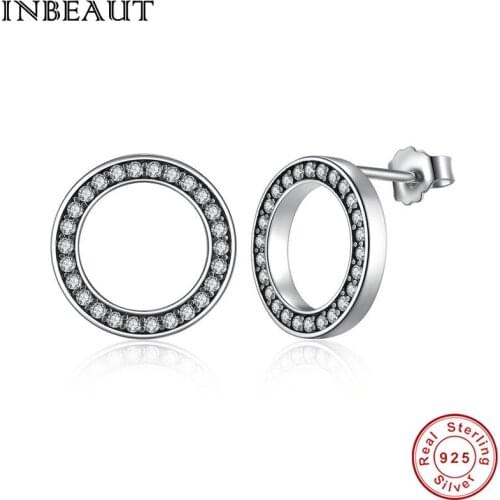 Женские серебрянные серьги INBEAUT China At AliExpress