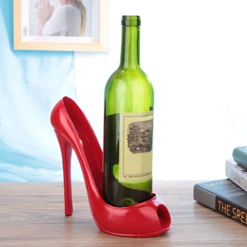 Innovative High Heel Shoe Wine Bottle Holder Storage Wine Rack Home Decor Kitchen Bar Tools Red Wine Storage Holder