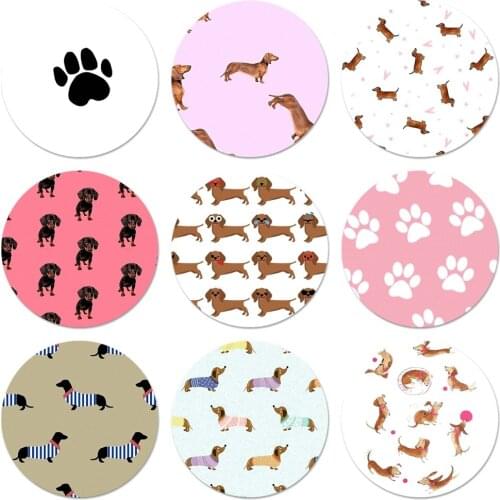 Kawaii I Love Dachshunds Paw Badge Brooch Pin Accessories For Clothes Backpack Decoration gift 58mm