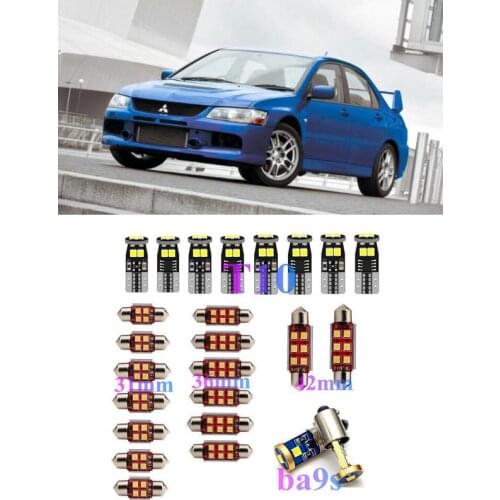 Car Interior Led Light Kit For Mitsubishi asx lancer outlander l200 lancer 10 Canter error free t10 31mm 36mm 39mm 42mm