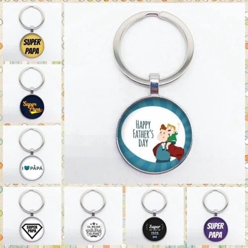 Best Godfather Keychain Super Pope Image Round Glass Pendant Keychain Gift for The Godfather