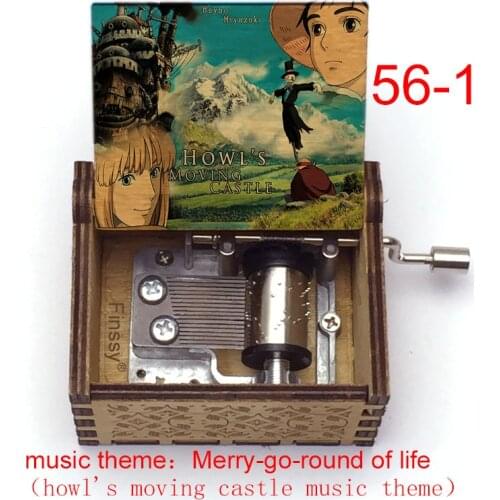 Color Print Anime Howls Moving Castle Music Theme Merry Go Round of Life Music Box Kids Toy Birthday New Year Christmas Gift