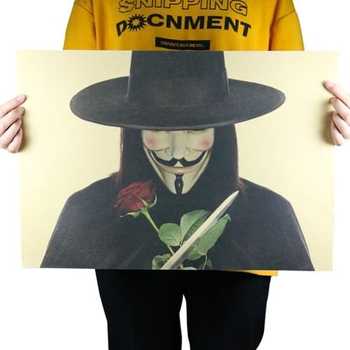 Classic Movie Poster Krave Paper Poster Painting Core Nostalgic Retro Character Paper Series Bar Cafe Decor Painting 36.5X51.5cm