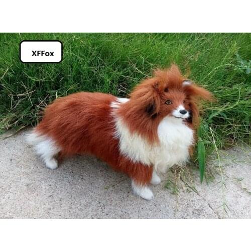 New real life Shepherd dog model plastic&furs standing dog doll gift about 30x22cm xf1597