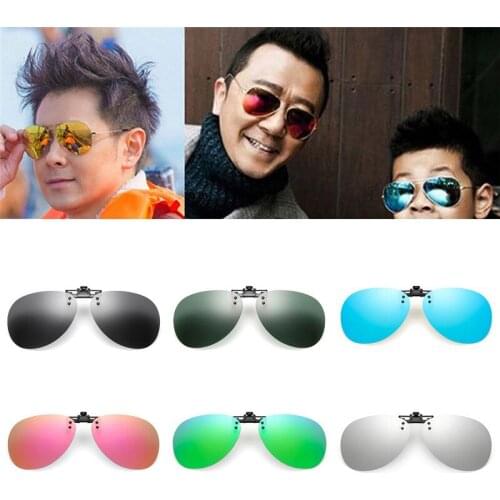 New High Quality Convenient Polarized Clip-on Night Vision Fishing Sunglasses Flip-up Len Cycling Driving Glasses#288216