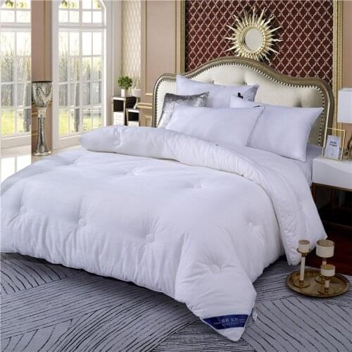 Soybean fiber Comforter Duvet Hand-made Twin Queen King Full size Blanket Quilt 100% cotton comforter cover Bedding in Filler