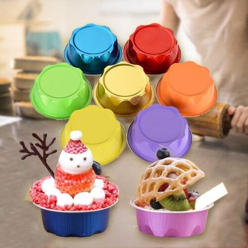 Disposable Pudding Cup 100ML Aluminum Foil Pudding Cup Sauce Cup Tiramisu Baking Mold Cheese Heating Tool Food Take-away Box