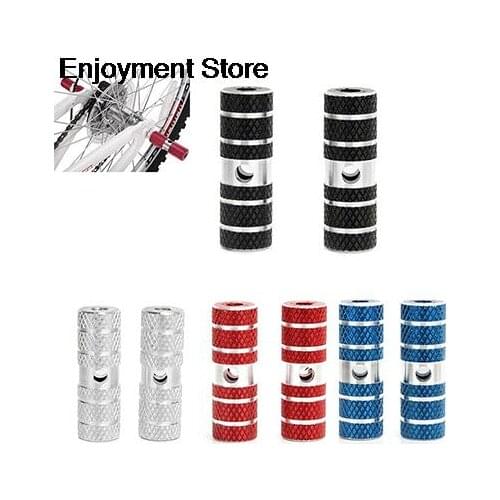 2PCS High Grade Foot Stand Stunt Pegs BMX Mountain Road Bike Bicycle Front Rear Wheel Axis Axle Cylinder Pedal