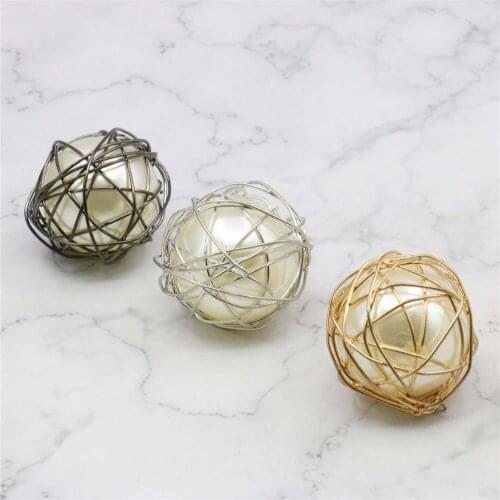 Abaout 40mm White Pearl Pendant Accessories Alloy Gold/Silvers/Black Webs Hand Made Women Girls Christmas Gifts Jewelry Making