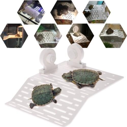 Dadypet Aquarium Tank Turtle Climbing Basking Platform S/L/XL Dock Floating Amphibian Turtle Pier Topper Basking Island Terrace