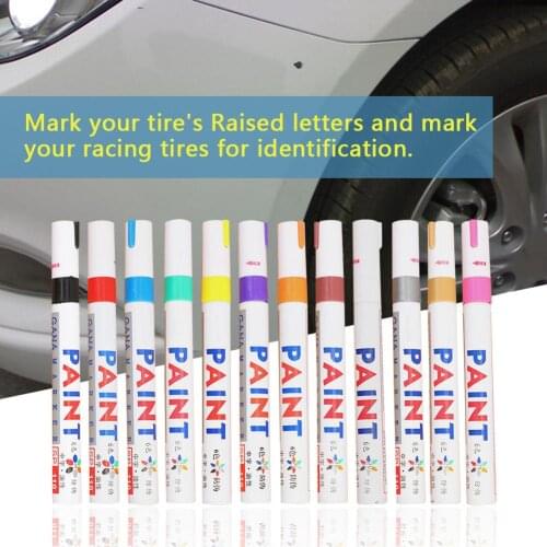 Waterproof Universal Permanent Paint Marker Pen Car Tyre Tire Tread Car Paint Pen Care Car Wheel Tire Oily Mark Pen Rubber Metal