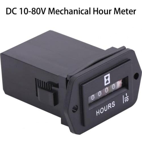 DC 12V-36V Sealed Mechanical Hour Meter Gauge Counter for Diesel Gasoline Engine Generator Motor Boat Motorcycle Accessories