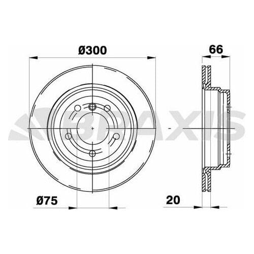 REAR BRAKE DİSKİ BMW E81 E90 E93 05 34216764653 BRAXIS AE0240