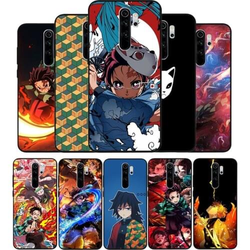 Anime Demon Slayer Kimetsu No Yaiba Black TPU Silicone Soft Phone Case For Redmi 4A 4X 7A 5 Plus 6 Pro NOTE 9 7 8 5 Pro 4 6