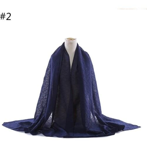 Wrinkled Wraps Chiffon Women Long Head Muffler Ladies Islamic Scarf Solid Plain Shawls Muslim Hijabs 10pcs