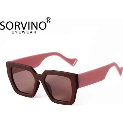 2021New Trendy Square Sunglasses Women Designer Luxury Man/Women Cat Eye Sun Glasses Vintage UV400 Thick Frame Oculos De Sol