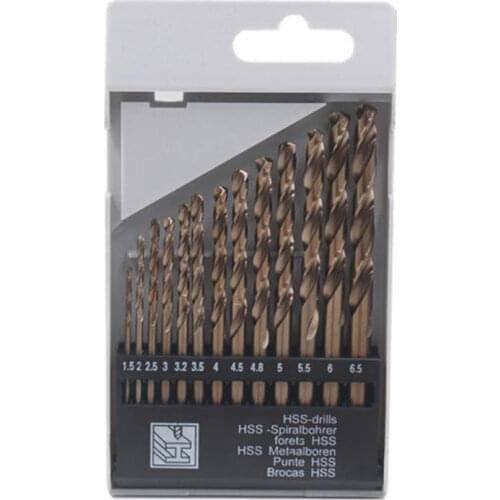 13/19/25 Pcs Set 1.0MM-13MM Cobalt High Speed Steel Twist Drill Hole Stainless Steel Tool For Masonry Concrete Rock Stone Tool