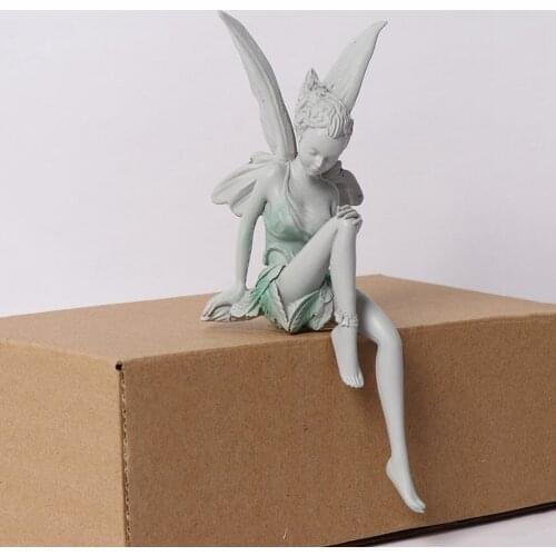 Sitting Fairy Statue Fairy Statue Figurines Outdoor Garden Ornament Resin Craft Yard Garden Decoration Statue