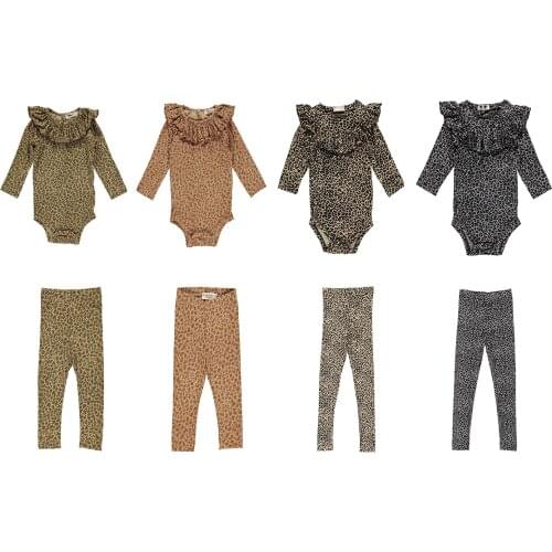 2021 Spring Marmar Super Comfortable Plain High-end Leopard Print Childrens Lace Rompers Toddler Baby Boy Girl Lovely One-piece