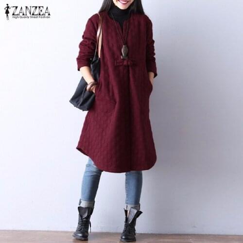 Vintage Soild Coats Womens Pleated Jackets 2021 ZANZEA Casual Long Sleeve Outwears Female O Neck Overcoats Tops
