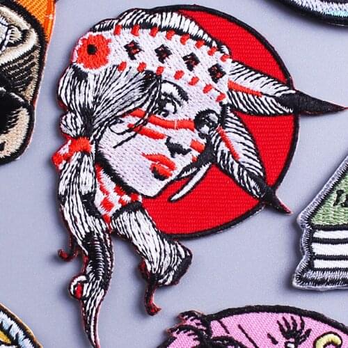 Embroidered Patches For Clothing Punk Shark Skeleton Patch Badge Diy Wilderness Sewing Applique Patch Iron On Patches On Clothes