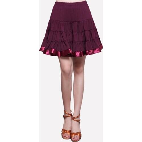 Latin Dance Skirt Adult Female Rumba Samba Tango Ballroom Latin Tap Dance Dress Women Stage Costume Performance Skirt