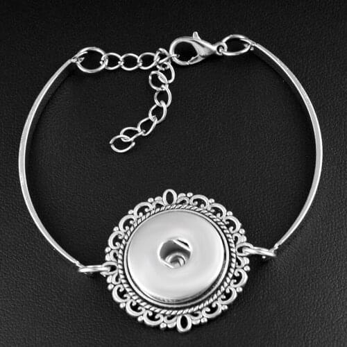 18mm snap button jewelry bracelet DIY bangles Vintage Bohemia BR739