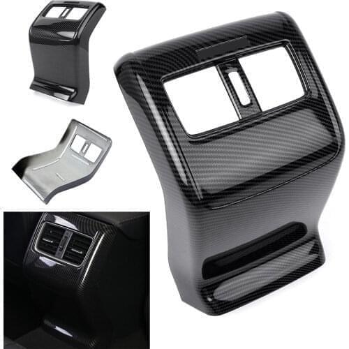 Rear Armrest Box Air Vent Outlet Trim For Honda Accord 2018 2019 Carbon Fiber Color Style