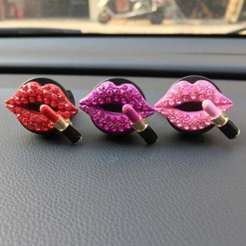Air Outlet Perfume Clip Lip Shape Inlay Alloy Auto Air Conditioning Vent Perfume Clip for Car