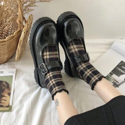 Lolita Lady Maid Uniform Performance Buckle Round Head Thick High Heel Muffin Thick Sole Single Shoe Cosplay women shoes
