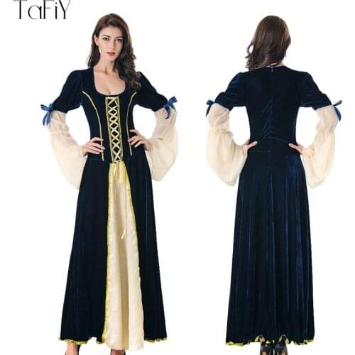TaFiY 2018 Customes Women Halloween Cosplay Adult Princess Queen Dresses Aristocrat Queen Costume Sexy Adult Princess Costumes