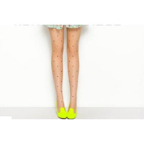 10pairs/lot! Summer Colorful Classic Small Polka Dot Thin Lady Pantyhose