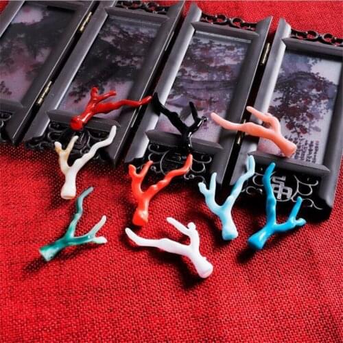 10pcs/lot new creative deer horn charms resin beads geometric connectors for diy earrings hanging hair jewelry accessories