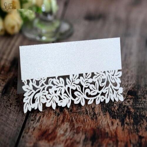 100pcs Laser Cut Seat Card Vintage Table Number Name Card Place Cards Wedding Wedding Birthday Party Decoration 7Z