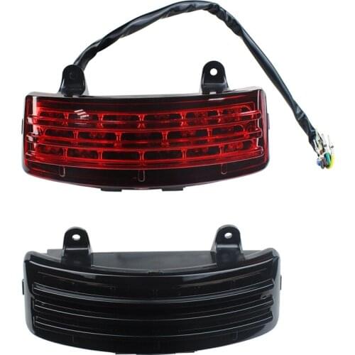 12V Tri-Bar LED Rear Tail Brake Fender Tip Light For FLHX / FLTRX Street Glide Touring Motorcycle tail lights
