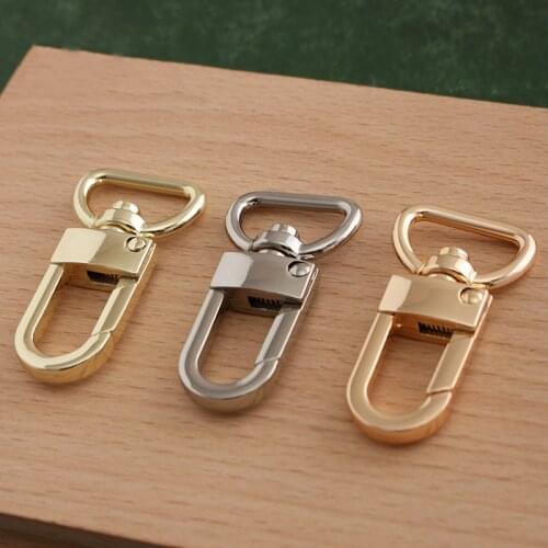 2pcs Metal Snap Hook Trigger Clips Buckles for Leather Strap/ Belt Keychain Webbing Pet Leash Hooks