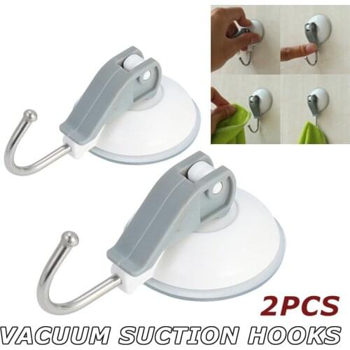 2Pcs Vacuum Suction Cup Sucker Shower Towel Bathroom Kitchen Wall Door Hook Hanger Bathroom Organizer Home Accesorios