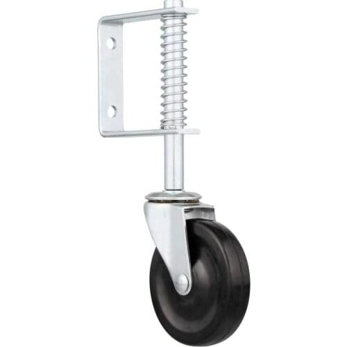4 Inch Spring Loaded Gate Caster, spring gate door wheel 125-lb Load Capacity home gate door roller slider
