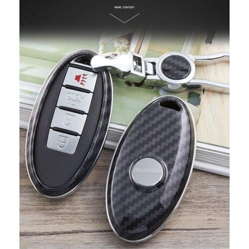 ABS Carbon Fiber Shell Car Remote Key Cover Case For Nissan Qashqai J10 J11 X-Trail t31 t32 kicks Tiida Pathfinder Murano Note