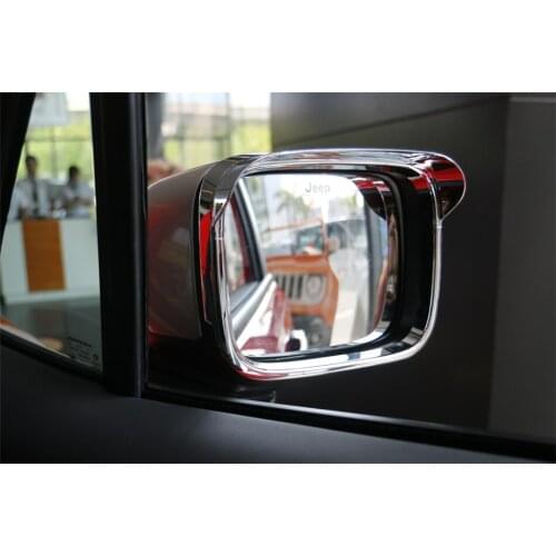 Lapetus Accessories For Jeep Renegade 2015 - 2020 Rearview Mirror Rain Eyebrow Deflector Blades Rear View Back Mirror Cover Kit